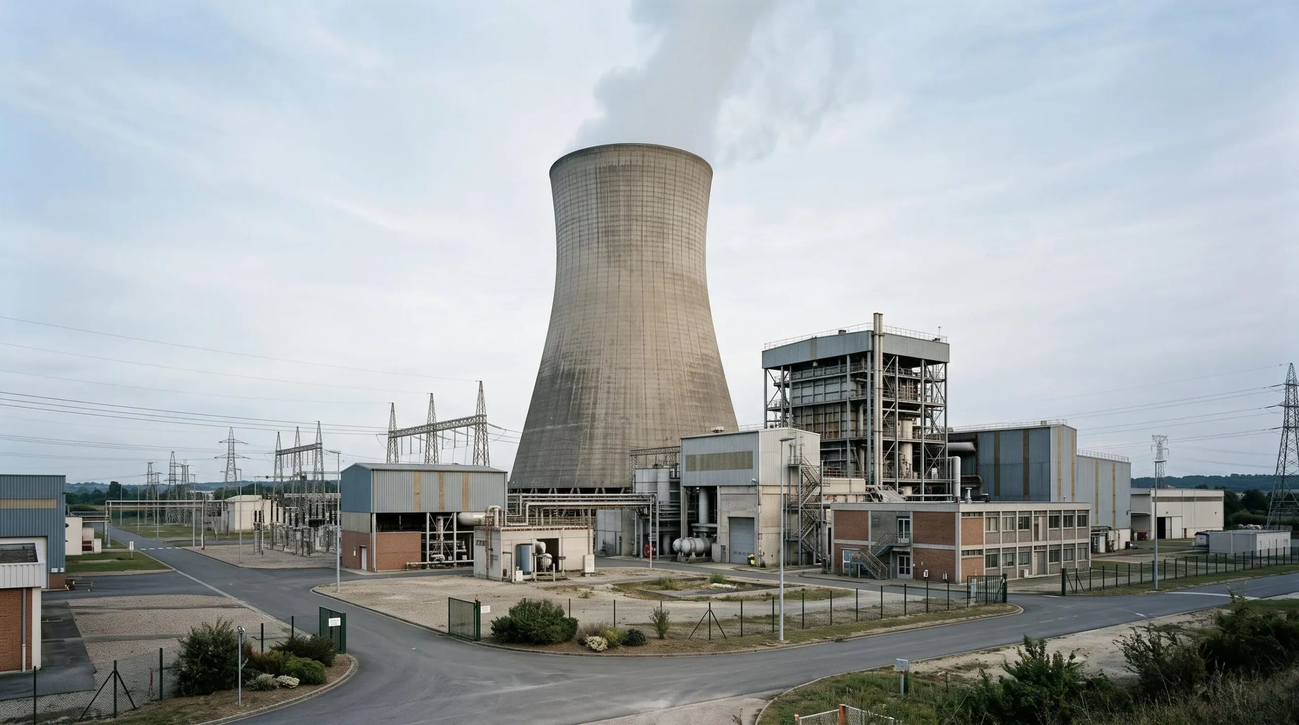 Tour de refroidissement d'une centrale thermique et infrastructure énergétique fossile en France